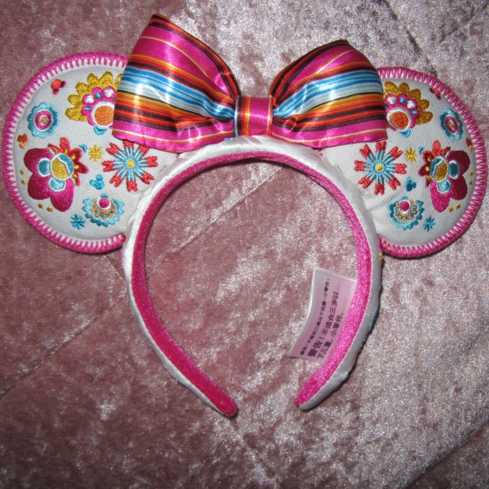 Mexican Embroidered Floral Mouse Ears Headband
